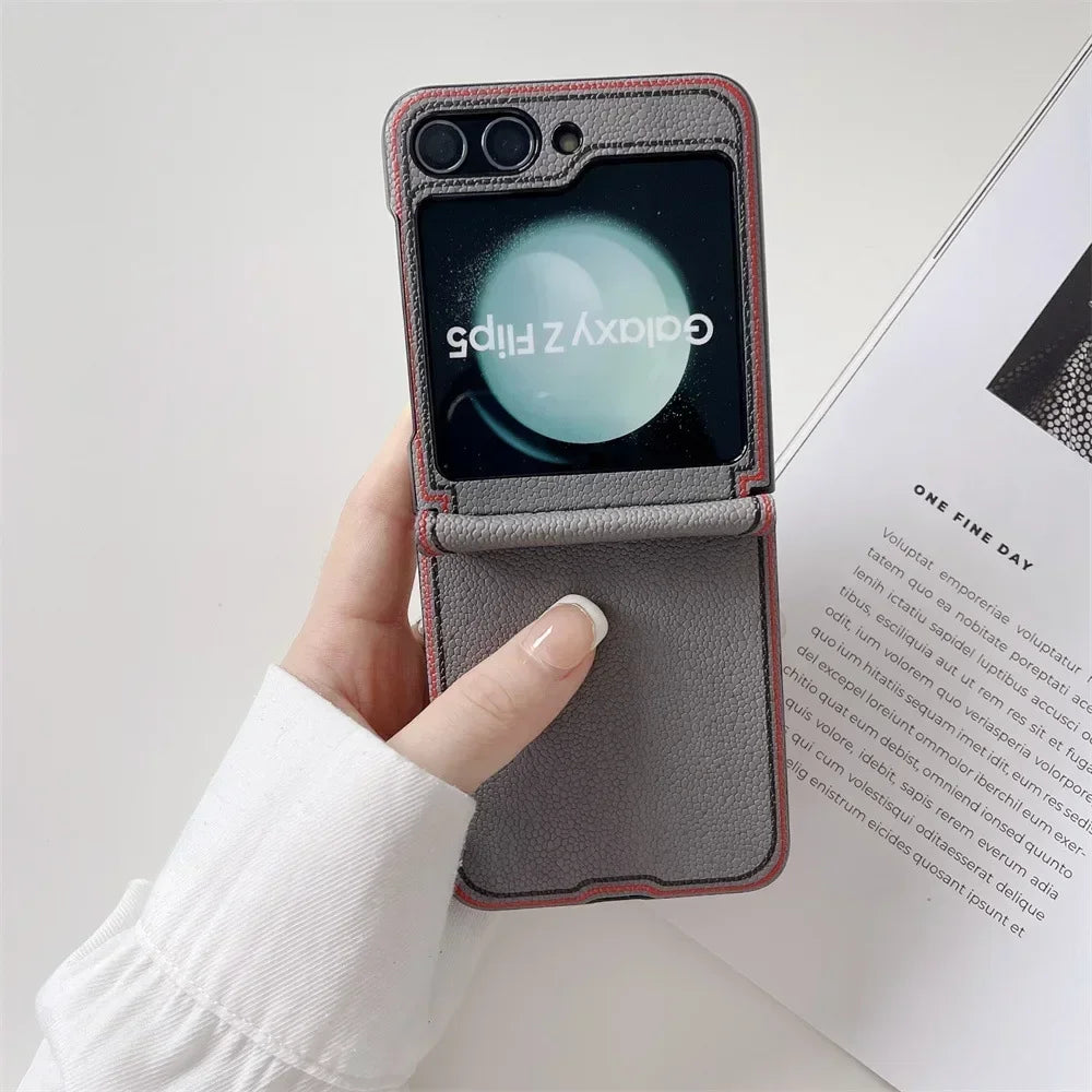 Litchi Leather Case for Samsung Galaxy Z Flip - Premium Mobile Phone Cases from Dressmycell.com - Just $22! Shop now at Dressmycell.com Litchi Leather Case for Samsung Galaxy Z Flip - Premium Mobile Phone Cases from Dressmycell.com - Just $22! Shop now at Dressmycell.com